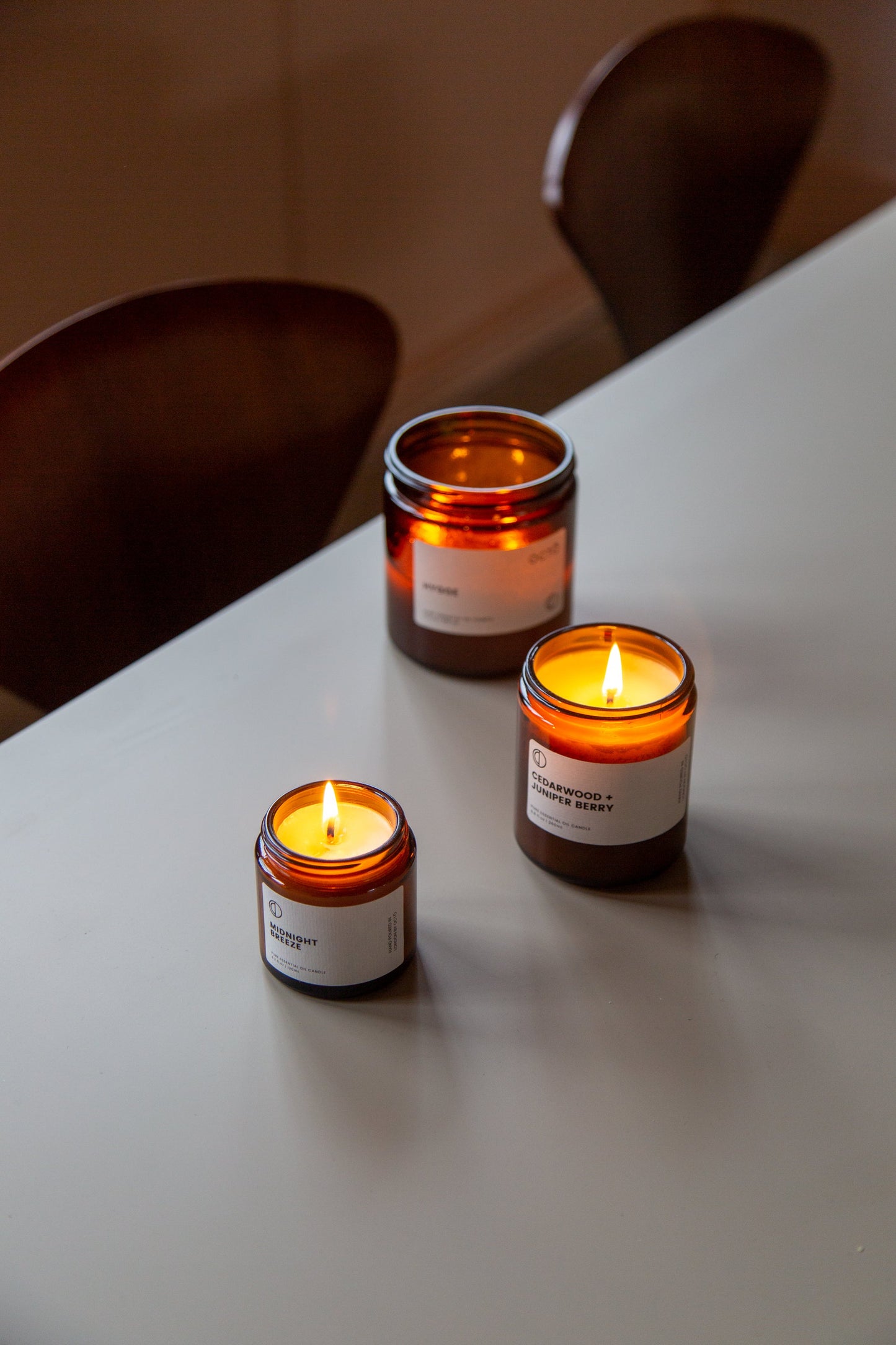 Midnight Breeze (Rose Geranium + Vetiver + Patchouli) | Amber Jar Candle