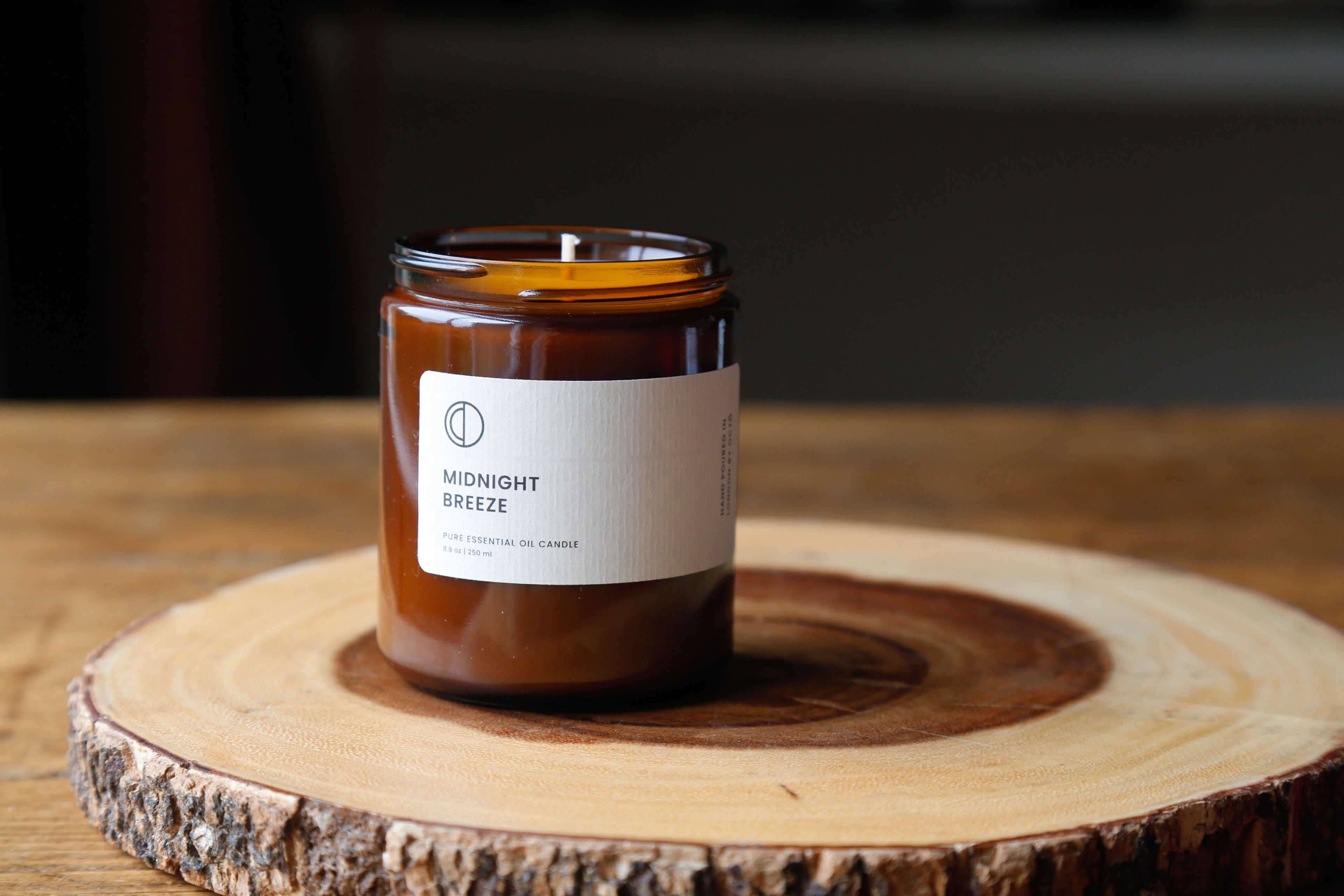 Midnight Breeze (Rose Geranium + Vetiver + Patchouli) | Amber Jar Candle