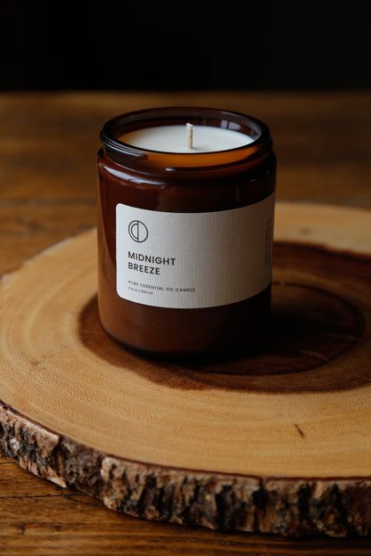 Midnight Breeze (Rose Geranium + Vetiver + Patchouli) | Amber Jar Candle