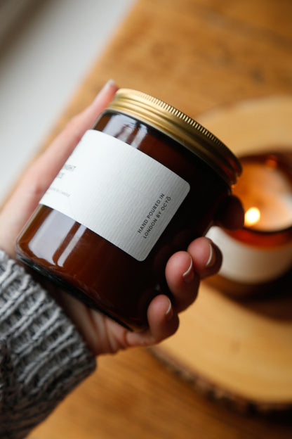 Midnight Breeze (Rose Geranium + Vetiver + Patchouli) | Amber Jar Candle